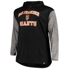 San Francisco Giants Big & Tall Wordmark Club Pullover Hoodie - Black/Heathered Black Hoodies