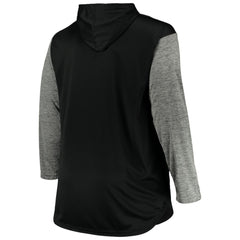 Chicago White Sox Big & Tall Wordmark Club Pullover Hoodie - Black/Heathered Gray Hoodies