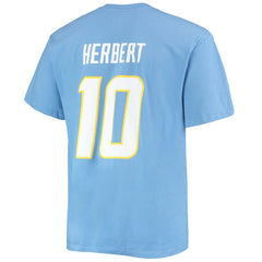 Justin Herbert Los Angeles Chargers Big & Tall Player Name & Number T-Shirt Powder Blue