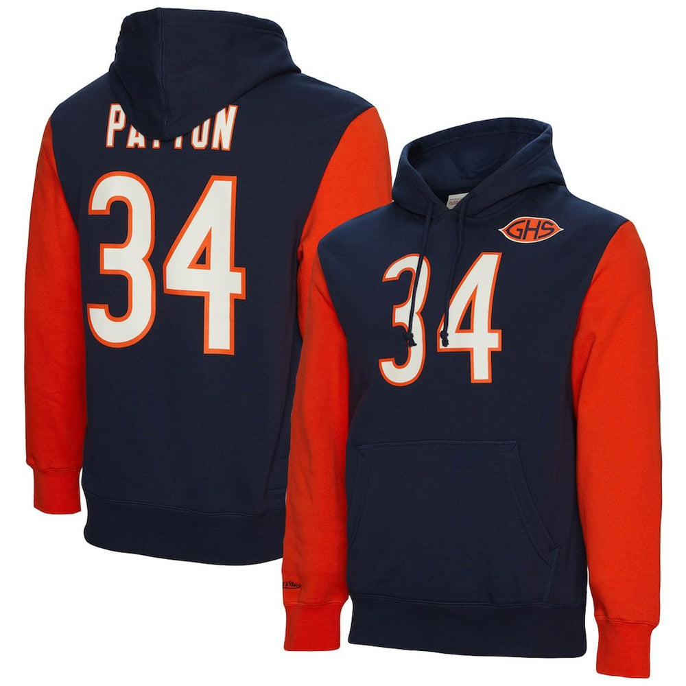 Walter Payton Chicago Bears Retired Player Name & Number Pullover Hoodie Navy