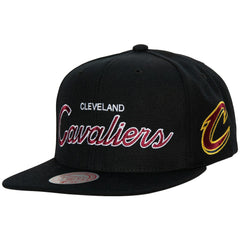 Cleveland Cavaliers Hardwood Classics Script 2.0 Snapback Hat Black