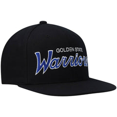 Golden State Warriors Hardwood Classics Script 2.0 Snapback Hat Black