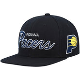 Indiana Pacers Hardwood Classics Script 2.0 Snapback Hat Black
