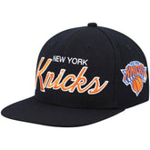 New York Knicks Hardwood Classics Script 2.0 Snapback Hat Black