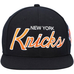 New York Knicks Hardwood Classics Script 2.0 Snapback Hat Black