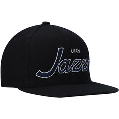 Utah Jazz Hardwood Classics Script 2.0 Snapback Hat Black
