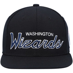 Washington Wizards Hardwood Classics Script 2.0 Snapback Hat Black
