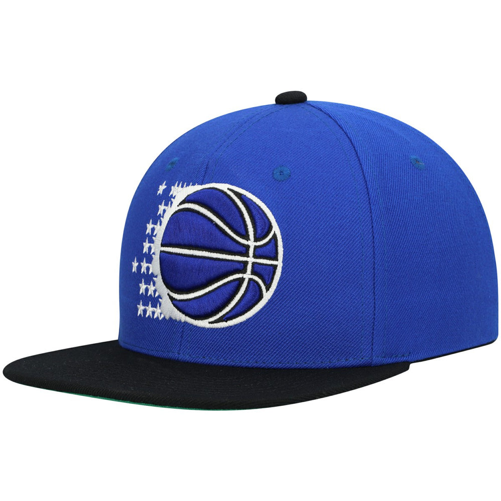 Orlando Magic Hardwood Classics Team Two-Tone 2.0 Snapback Hat Blue/Black