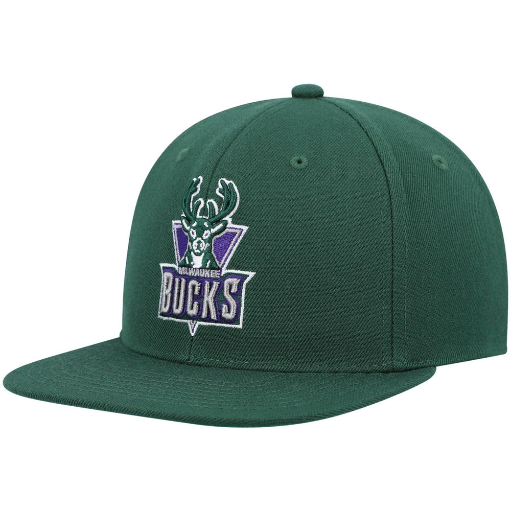 Milwaukee Bucks Hardwood Classics Team Ground 2.0 Snapback Hat Green