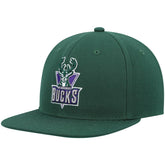 Milwaukee Bucks Hardwood Classics Team Ground 2.0 Snapback Hat Green
