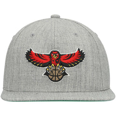 Atlanta Hawks Hardwood Classics Team 2.0 Snapback Hat Heathered Gray