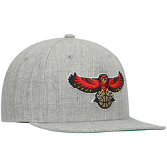 Atlanta Hawks Hardwood Classics Team 2.0 Snapback Hat Heathered Gray