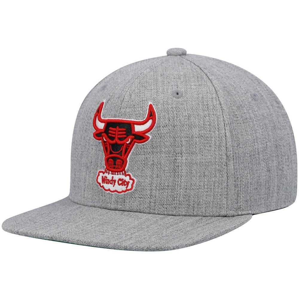Chicago Bulls Hardwood Classics Team 2.0 Snapback Hat Heathered Gray