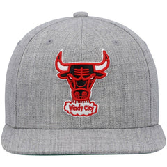 Chicago Bulls Hardwood Classics Team 2.0 Snapback Hat Heathered Gray