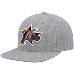 Philadelphia 76ers Hardwood Classics Team 2.0 Snapback Hat Heathered Gray