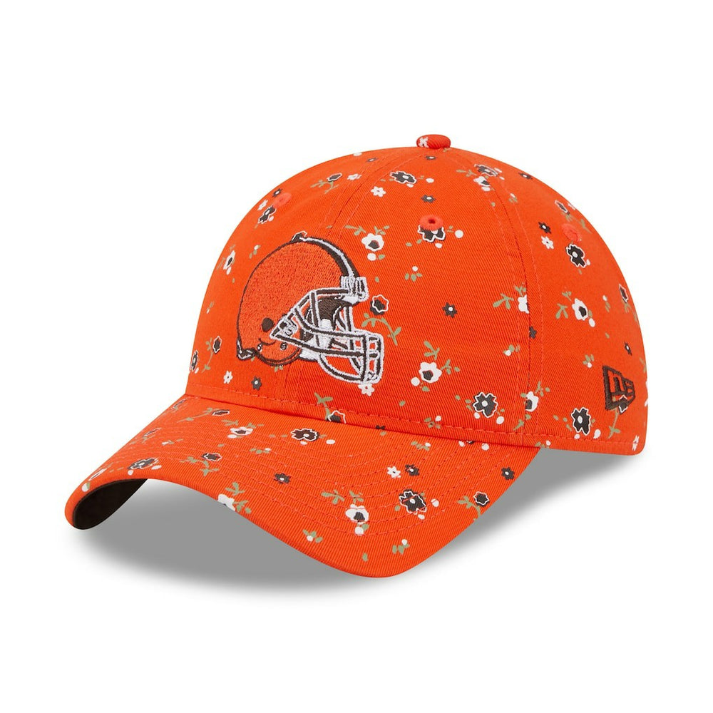 Cleveland Browns New Era Women's Floral 9TWENTY Adjustable Hat Orange