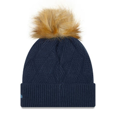 Tennessee Titans New Era Women's Snowy Cuffed Knit Hat with Pom Navy
