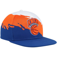 New York Knicks Hardwood Classics Paintbrush Snapback Hat White/Blue