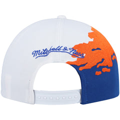 New York Knicks Hardwood Classics Paintbrush Snapback Hat White/Blue