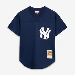 MLB Rickey Henderson New York Yankees Mitchell & Ness Cooperstown Collection Mesh Batting Practice Button-Up Jersey - Navy