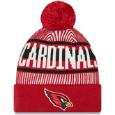 Arizona Cardinals New Era Striped Cuffed Knit Hat with Pom Cardinal