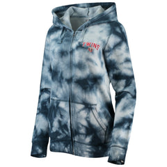 Minnesota Twins New Era Women's Tie-Dye Full-Zip Hoodie - Navy Hoodies