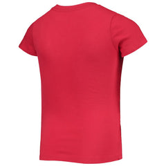 Washington Nationals New Era Girls Youth Flip Sequin Team T-Shirt - Red T-shirts