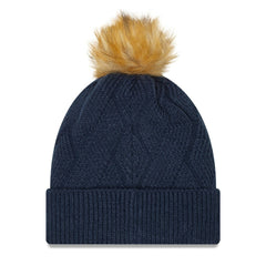 Dallas Cowboys New Era Women's Snowy Cuffed Knit Hat with Pom Navy