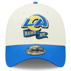 Los Angeles Rams New Era 2022 Sideline 39THIRTY 2-Tone Flex Hat Cream/Royal