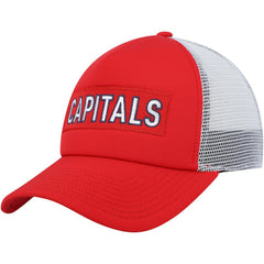 NHL Washington Capitals adidas Team Plate Trucker Snapback Hat - Red/White