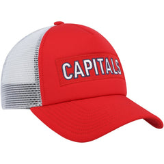 NHL Washington Capitals adidas Team Plate Trucker Snapback Hat - Red/White