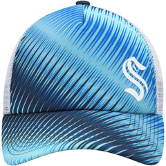 NHL Seattle Kraken adidas Women's Graphic Foam Trucker Snapback Hat - Light Blue/White
