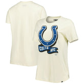 Indianapolis Colts New Era Women's Chrome Sideline T-Shirt Cream