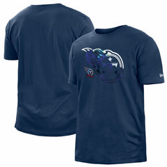 Tennessee Titans New Era 2022 Sideline Ink Dye T-Shirt Navy