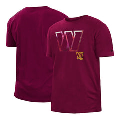 Washington Commanders New Era 2022 Sideline Ink Dye T-Shirt Burgundy