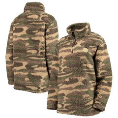 NHL Boston Bruins G-III Sports by Carl Banks Women's Sherpa Quarter-Zip Jacket - Camo