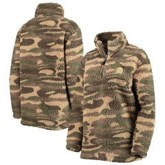 NHL New Jersey Devils G-III Sports by Carl Banks Women's Sherpa Quarter-Zip Jacket - Camo