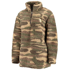 NHL Seattle Kraken G-III Sports by Carl Banks Women's Sherpa Quarter-Zip Jacket - Camo
