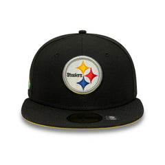 Pittsburgh Steelers New Era Super Bowl XL Citrus Pop 59FIFTY Fitted Hat Black
