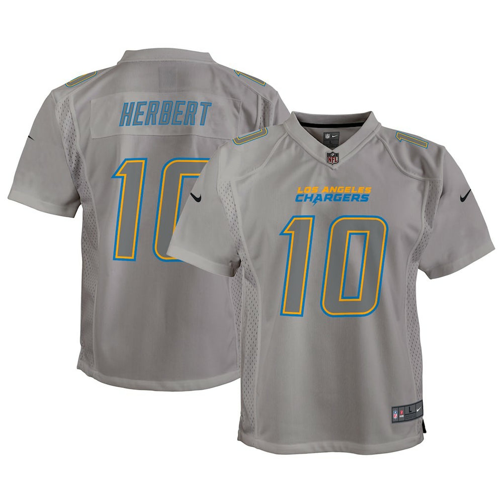 NFL Justin Herbert Los Angeles Chargers Youth Atmosphere Game Jersey - Gray