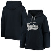 New York Yankees Soft as a Grape Women's Plus Size Side Split Pullover Hoodie - Navy Hoodies