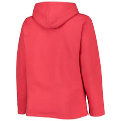 St. Louis Cardinals Soft as a Grape Women's Plus Size Side Split Pullover Hoodie - Red Hoodies