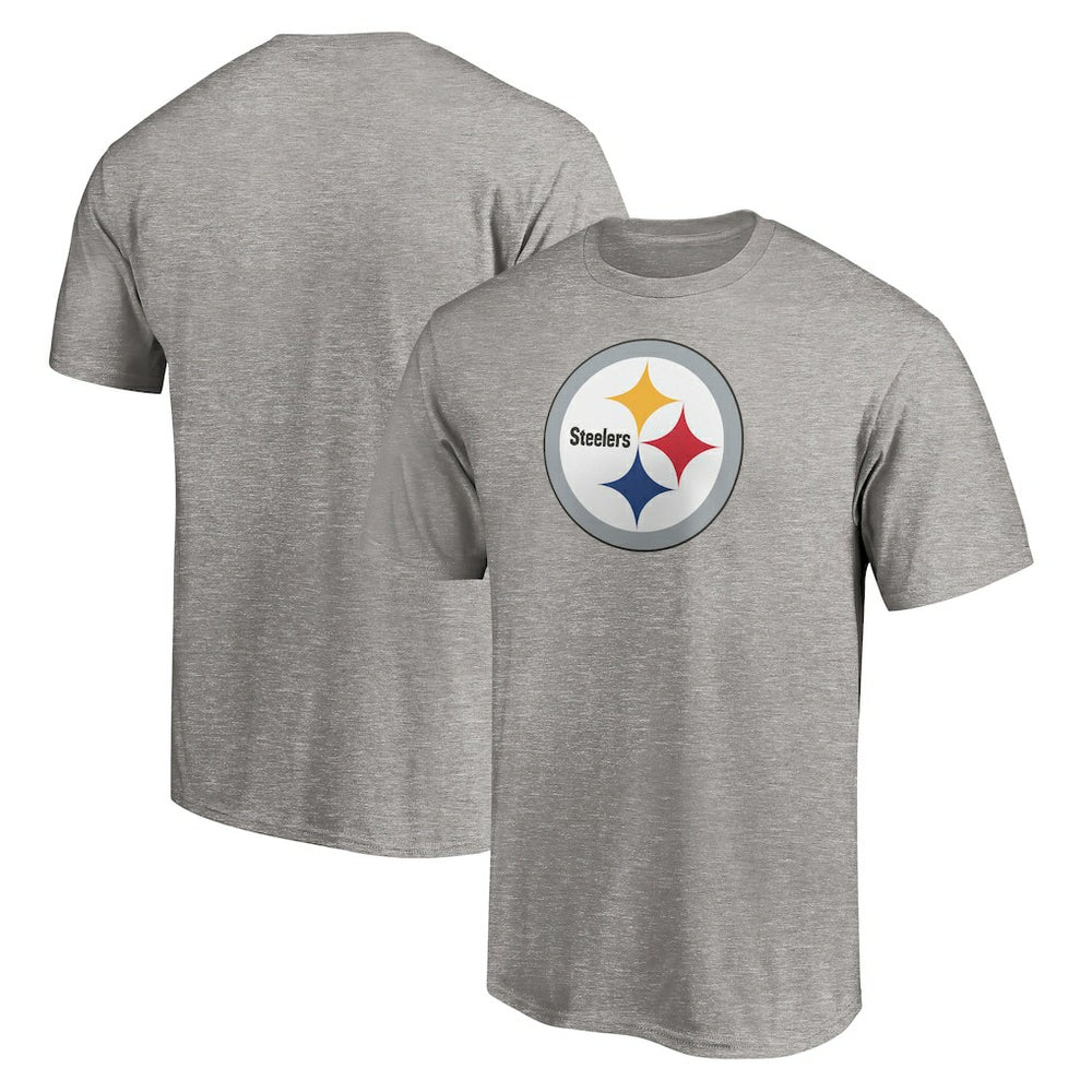 Pittsburgh Steelers Primary Logo T-Shirt Heather Gray