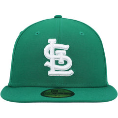 St. Louis Cardinals New Era White Logo 59FIFTY Fitted Hat - Kelly Green Hats
