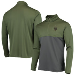 New York Mets Levelwear Delta Pursue Quarter-Zip Jacket - Olive Jackets