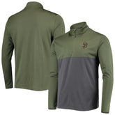 San Francisco Giants Levelwear Delta Pursue Quarter-Zip Jacket - Olive Jackets
