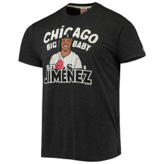 Eloy Jimenez Chicago White Sox Homage Caricature Tri-Blend T-Shirt - Heathered Black T-shirts