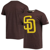 San Diego Padres Homage Hand Drawn Logo Tri-Blend T-Shirt - Brown T-shirts