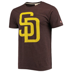 San Diego Padres Homage Hand Drawn Logo Tri-Blend T-Shirt - Brown T-shirts