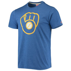 Milwaukee Brewers Homage Hand-Drawn Logo Tri-Blend T-Shirt - Royal T-shirts